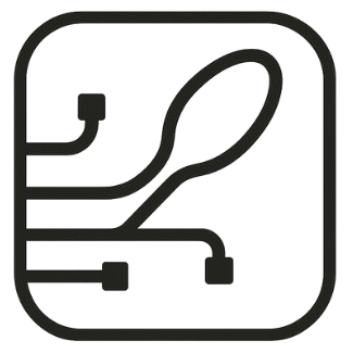 Artist working on logo